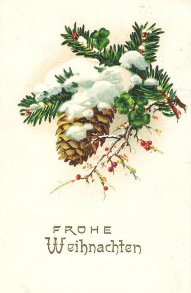Frohe Weihnachten alte Postkarte 1928