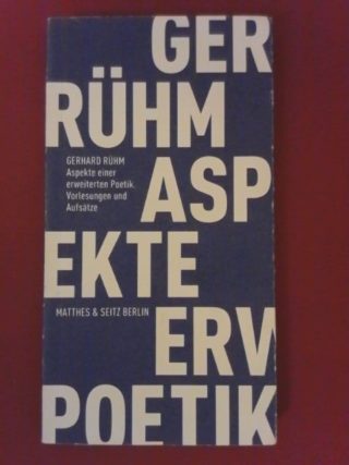 Cover Gerhard Rühm Aspekte einer erweiterten Poetik