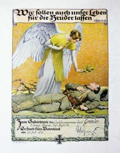 Erster Weltkrieg Gedenkblatt für einen Landsturmmann